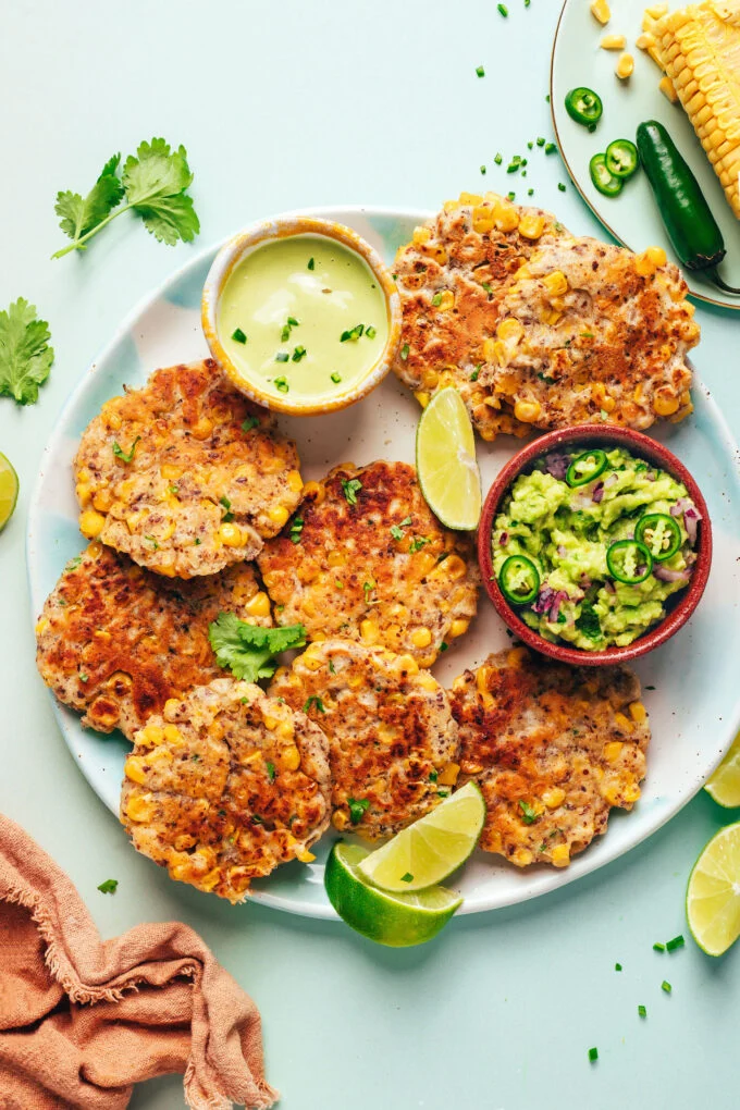The Golden Standard: Elevating Summer Appetizers with Vegan Jalapeño Corn Fritters